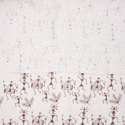 Handcrafted Dhun Print in Beige and Brown on Pure Linen Sofa Cushion Cover Fabric