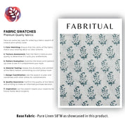 Block print linen fabric, handblock print, for home decor, modern fabric, fabric by the yard, curtain yardage - Patjhad