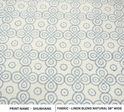 58" Block Printed Viscose Linen for Farmhouse Living Room and Cushion Decor, Fabritual Viscose Linen Fabric with Ethnic Print for Stylish Upholstery.