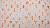 Linen Block Print Fabric 58 Inch Width Medium Weight Linen Natural Base Color Upholstery Handmade Art Pillow Covers Tablecloths and Runners Bedding Tote Bag Lampshades Napkins by Fabritual