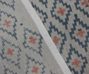 Linen Block Print Fabric 58 Inch Width Heavy Weight Linen Natural Base Color  Upholstery Handmade Art Pillow Covers Tablecloths and Runners Bedding Tote Bag Lampshades Napkins by Fabritual