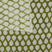 Block Print Fabric 58 Inch Width Light Weight Viscose Linen Natural Base Color and Floral Print Curtains and Drapes Pillow Covers Tablecloths and Runners Bedding Tote Bag Lampshades Napkins