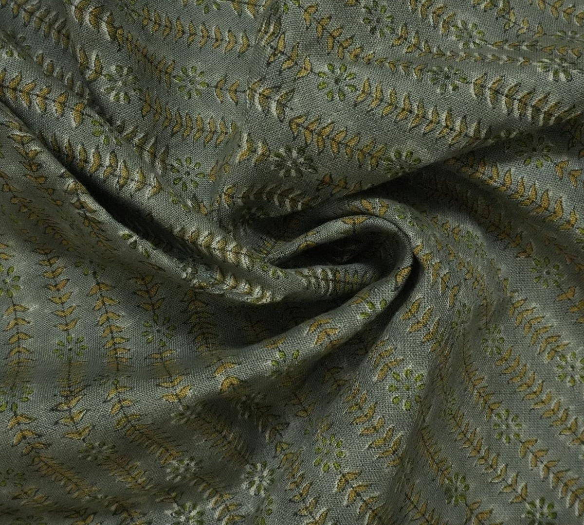 Block Printed Linen in Muted Natural Color, Ideal for Interior Styling Neutral Block Printed Linen for Minimalist Decor and Fabric Crafts Elegant Hand Block Printed Linen, Perfect for Boho Bedding and Tablecloths .