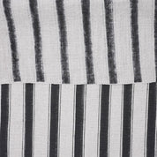 Hand Block Printed Black Stripe Pure Linen Boho Fabric for Curtains & Sofa Covers - Lekh Design