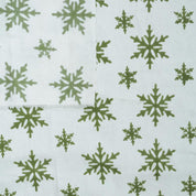 Cotton Block Print Fabric 63 Inch Width Medium Weight White Base Color Floral Curtains and Drapes Tablecloths and Runners Bedding Tote Bag Lampshades Napkins by Fabritual