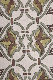 Ethnic block printed cotton for kitchen napkins and cushion covers
Pure linen fabric with handmade floral print for bedding and tablecloths
Block print cotton with Indian motifs for rustic furnishings.