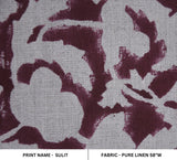 Hand Block Print Pure Linen Fabric For Home decor - Sulit
