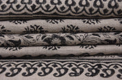 Linen Block Print Fabric 58 Inch Width Heavy Linen Natural Base Color  Upholstery Pillow Covers Tablecloths and Runners Bedding Tote Bag by Fabritual