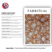 Block Print Linen Fabric, Marmalede  Hand Block Print Floral Fabric  Natural Linen & Cotton Fabrics From India  Designer Hand Blocked Fabric