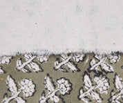 Cotton Block Print Fabric 50 Inch Width Medium Weight Duck Canvas Beige Base Color Curtains and Drapes Pillow Covers Bedding Tote Bag Lampshades Napkins by Fabritual