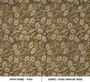 Linen Block Print Fabric 58 Inch Width Medium Weight Linen Natural Base Color Handmade Creative Design To Make Curtains and Drapes Upholstery Pillow Covers Tablecloths and Runners Bedding Tote Bag Lampshades Napkins by Fabritual