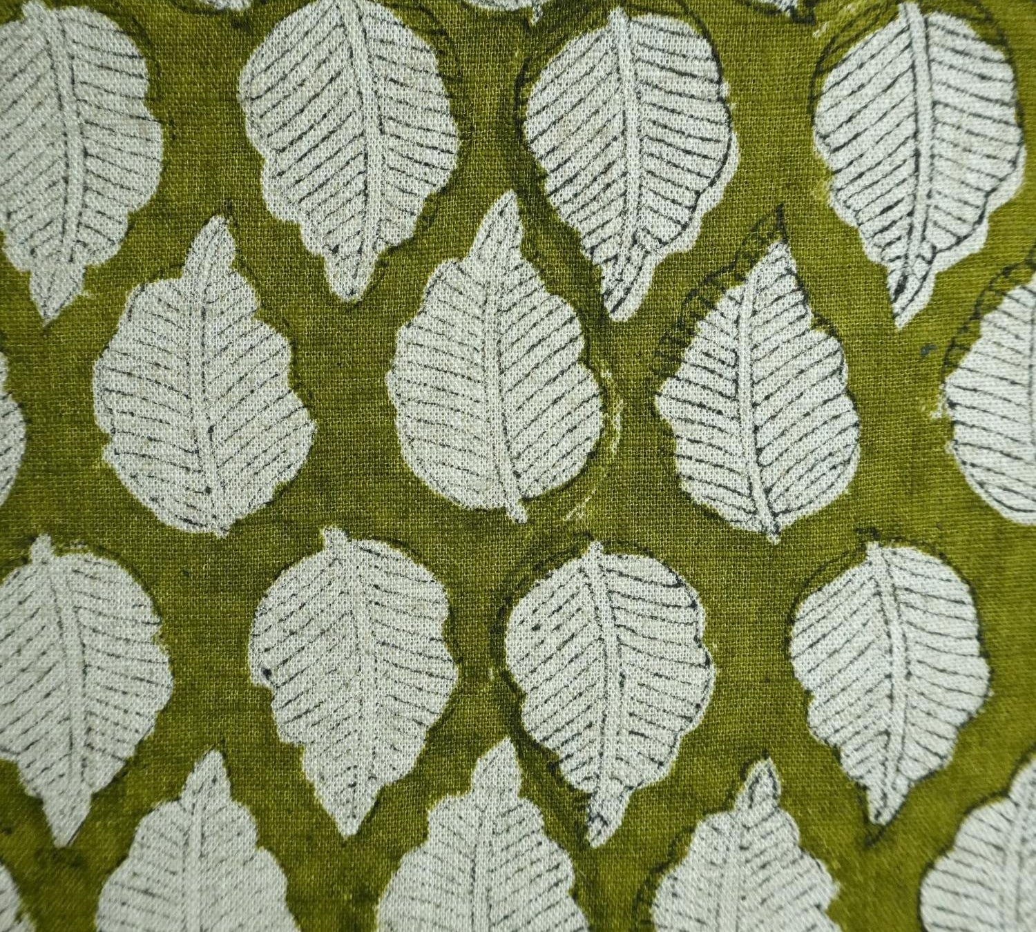 Block Print Fabric 58 Inch Width Light Weight Viscose Linen Natural Base Color and Floral Print Curtains and Drapes Pillow Covers Tablecloths and Runners Bedding Tote Bag Lampshades Napkins by Fabritual