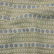 Linen Block Print Fabric 58 Inch Width Heavy Weight Linen Natural Base Color Curtains and Drapes Upholstery Handmade Art Pillow Covers Tablecloths and Runners Bedding Tote Bag Napkins by Fabritual