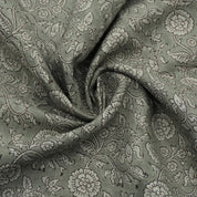 Linen Block Print Fabric 58 Inch Width Medium Weight Linen Natural Base Color Curtains and Drapes Upholstery Handmade Art Pillow Covers Tablecloths and Runners Bedding Tote Bag Lampshades Napkins by Fabritual