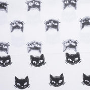 Thick Cotton White Black Kitti Block Printed Cushion Cover for Table Cover & Cushion Cover