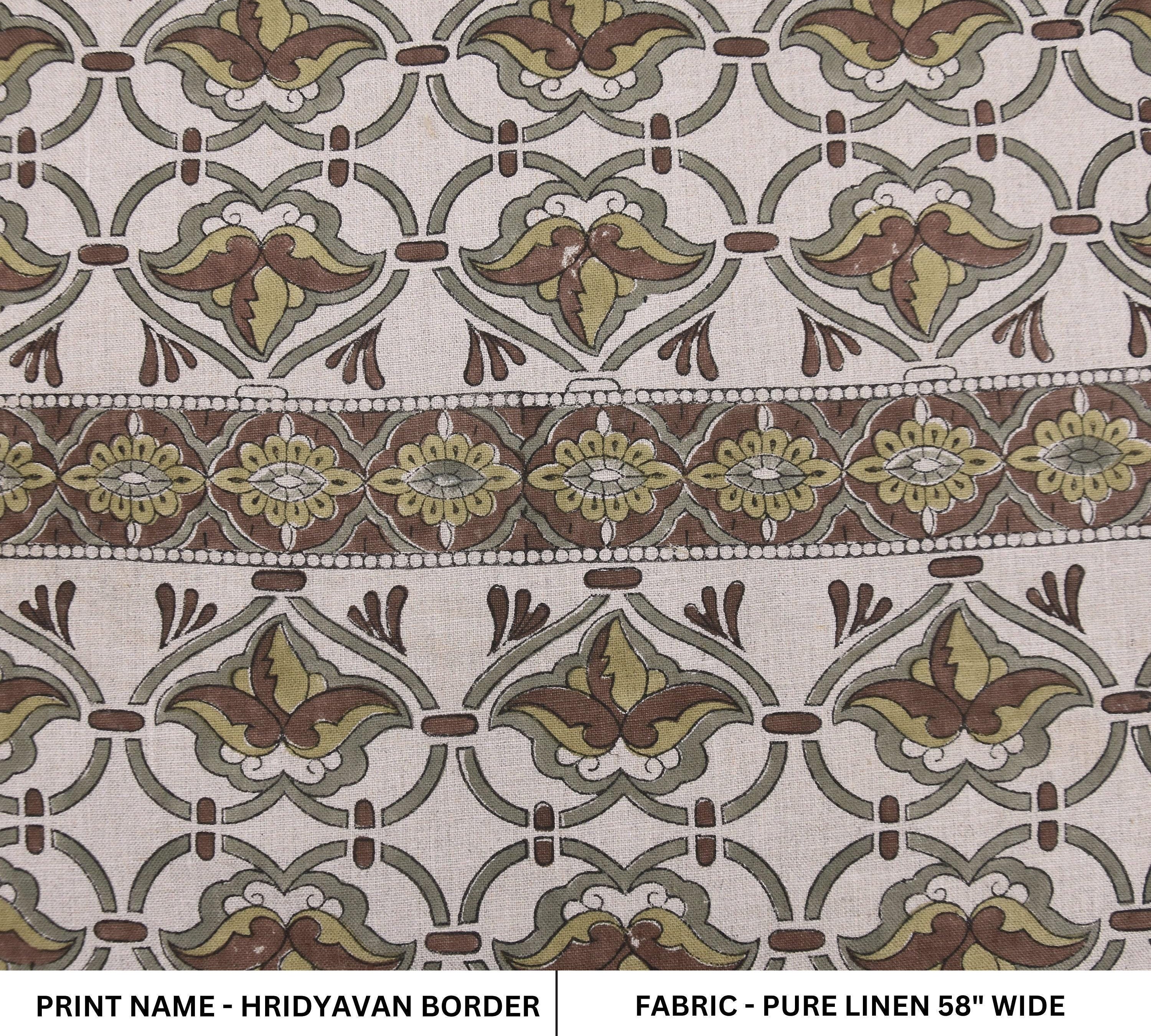 Hand block printed pure linen for rustic napkins and bedding
Traditional cotton fabric with Indian floral prints for home décor
Boho-inspired linen block print for farmhouse throws and table linen.