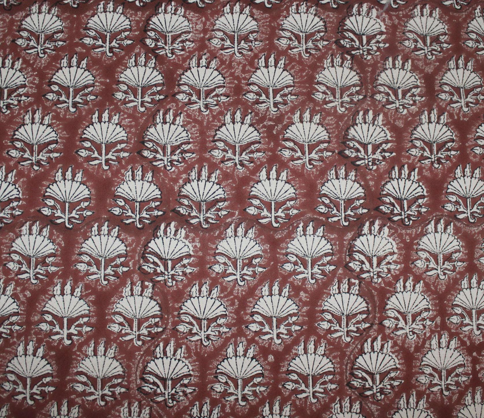 Natural Base Linen Blend with Hand Block Print for Table Linens and Drapery, Soft Lightweight Linen Blend Block Printed Fabric for Cushion Covers and Curtains, Block Print Fabric on 58 Inch Linen Blend for Bedding, Tableware, and Upholstery, Artisanal Block Printed Linen Blend Natural Base for Home Styling, Natural Color Linen Blend Fabric with Fine Block Print Detailing .