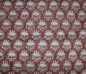 Natural Base Linen Blend with Hand Block Print for Table Linens and Drapery, Soft Lightweight Linen Blend Block Printed Fabric for Cushion Covers and Curtains, Block Print Fabric on 58 Inch Linen Blend for Bedding, Tableware, and Upholstery, Artisanal Block Printed Linen Blend Natural Base for Home Styling, Natural Color Linen Blend Fabric with Fine Block Print Detailing .