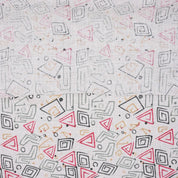 Indian Artisan Handmade Pink, Black & Beige Floral Pure Linen Custom Fabric for Sofa Cover || Akar