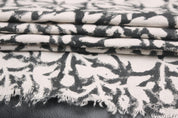 Block Printed Duck Canvas Black and Beige Floral Fabric for Cushion Covers & Sofa Decor – MIDNIGHT GUDHAL
