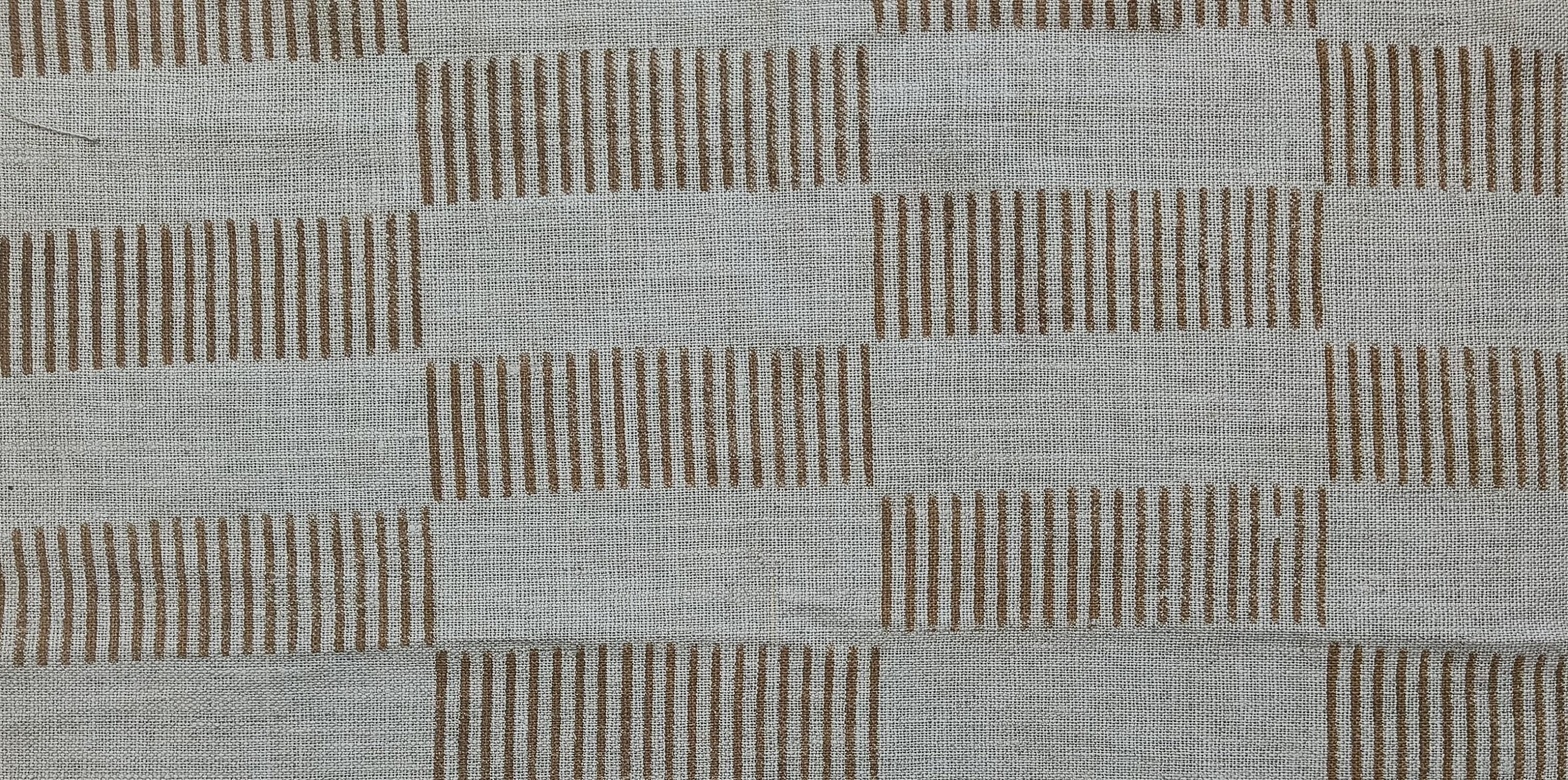 Heavy Cotton Canvas Fabric 58 Inch Width Block Printed White Base for Drapery Upholstery Pillows Tablecloths Bedding Runners by Fabritual