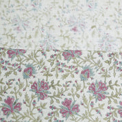 Thick Cotton Block Print Fabric viscose linen 58 Inch Width Light Weight Natural Base Color Curtains and Drapes Floral Pillow Covers Tablecloths and Runners Bedding Tote Bag Lampshades Napkins