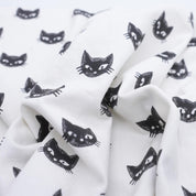 Thick Cotton White Black Kitti Block Printed Cushion Cover for Table Cover & Cushion Cover