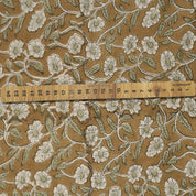 Linen Block Print Fabric 58 Inch Width Medium Weight Linen Natural Base Color Handmade Creative Design To Make Curtains and Drapes Upholstery Pillow Covers Tablecloths and Runners  Lampshades Napkins by Fabritual