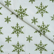 Cotton Block Print Fabric 63 Inch Width Medium Weight White Base Color Floral Curtains and Drapes Pillow Covers Tablecloths and Runners Bedding Tote Bag Lampshades Napkins