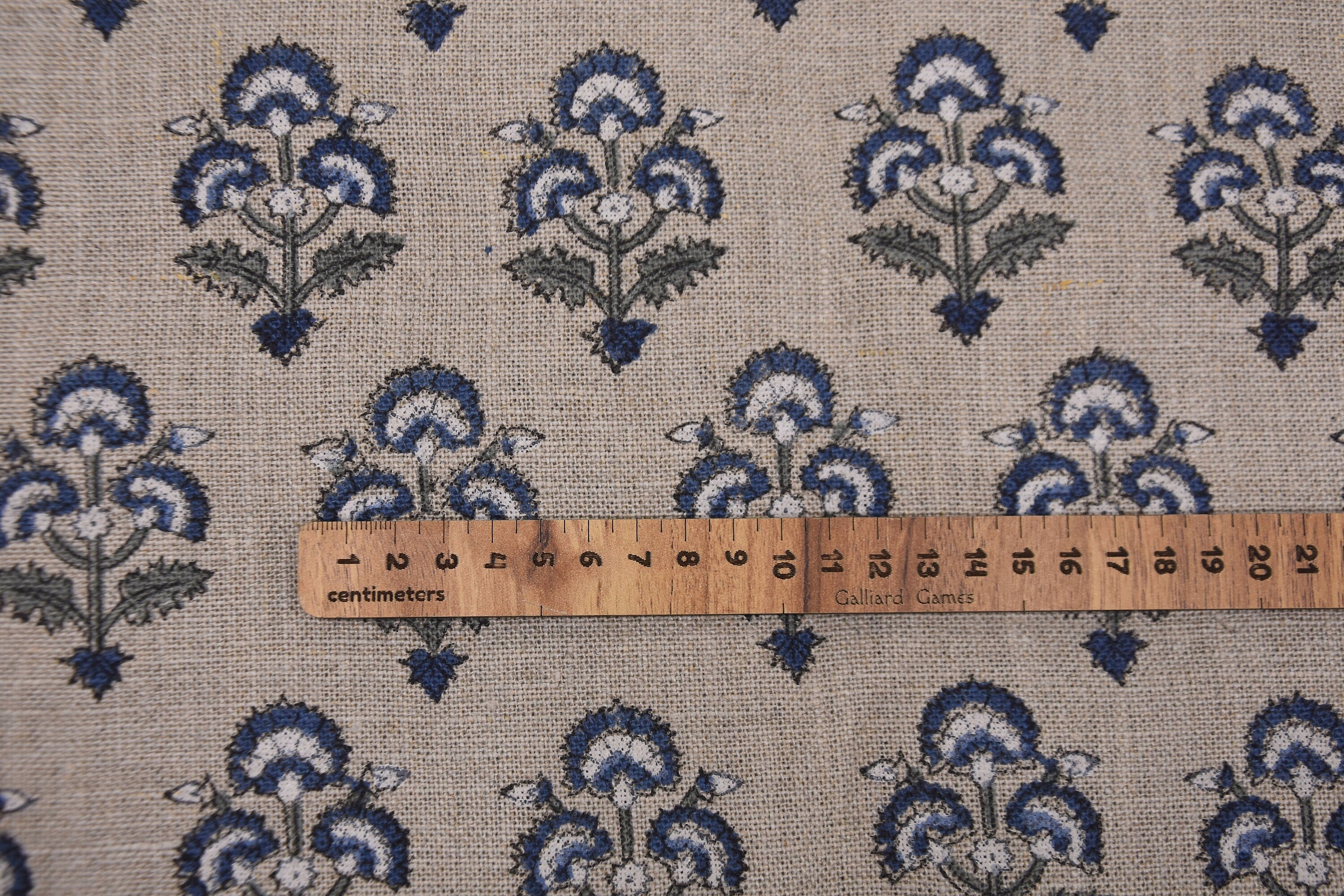 Handmade Black Olive and Charcoal Floral Block Printed Thick Linen Fabric 58" Wide for Decorative Pillows – Traffic Light