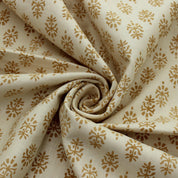 Linen Block Print Fabric Off White linen 58 Inch Width Medium Weight Linen Natural Base Color Curtains and Drapes Upholstery Handmade Art Pillow Covers Tablecloths and Runners Bedding Tote Bag Lampshades Napkins by Fabritual
