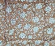 Linen Block Print Fabric 58 Inch Width Medium Weight Linen Natural Base Color Curtains and Drapes Upholstery Pillow Covers Tablecloths and Runners Bedding Tote Bag Lampshades Napkins