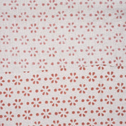 Indian Ancient Brown Champa Dot Block Print Pure Linen Fabric for Drapery and Upholsterty