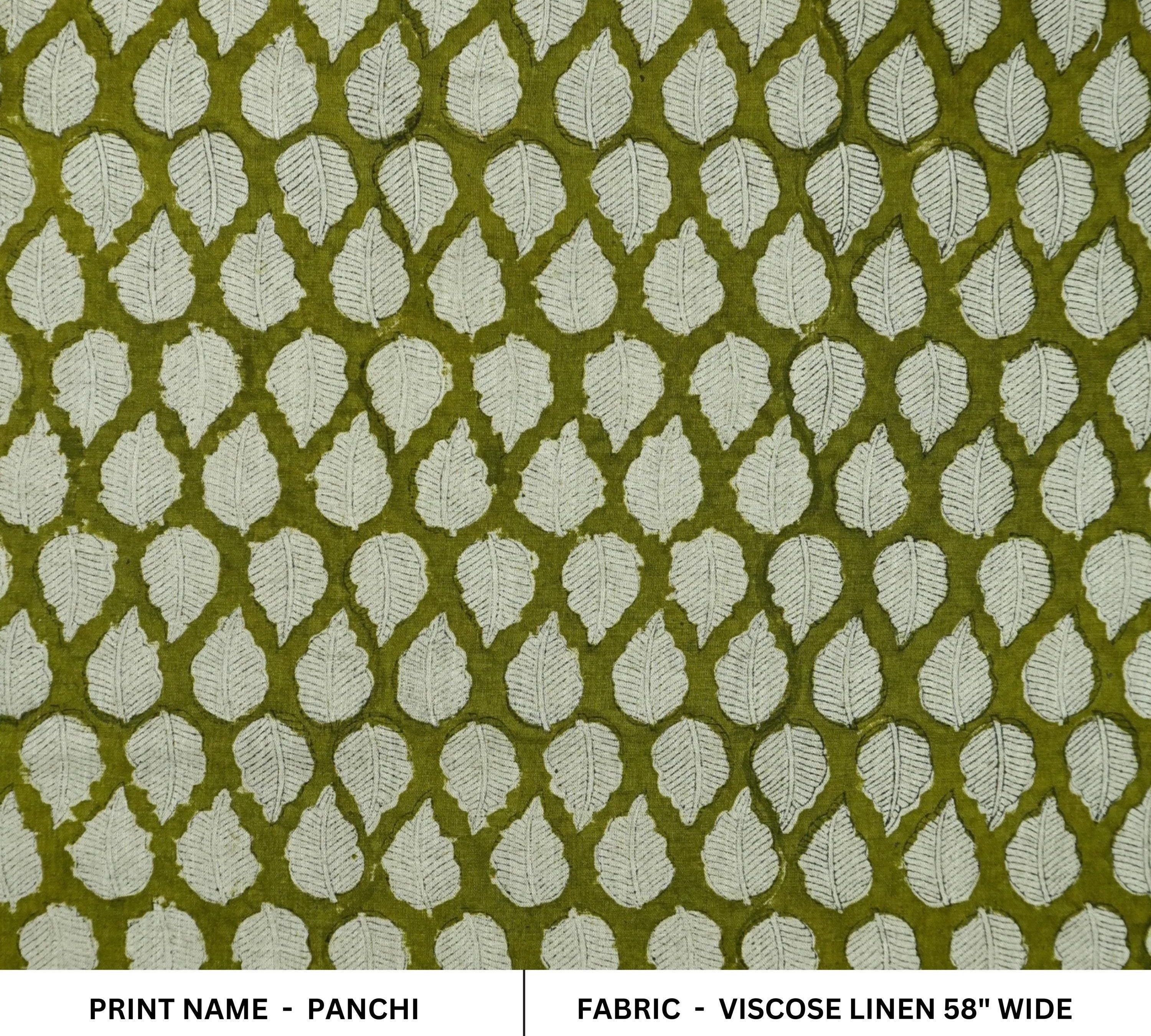 Block Print Fabric 58 Inch Width Light Weight Viscose Linen Natural Base Color and Mini Yellow Floral Print Curtains and Drapes Pillow Covers Tablecloths and Runners Bedding Tote Bag Lampshades Napkins by Fabritual
