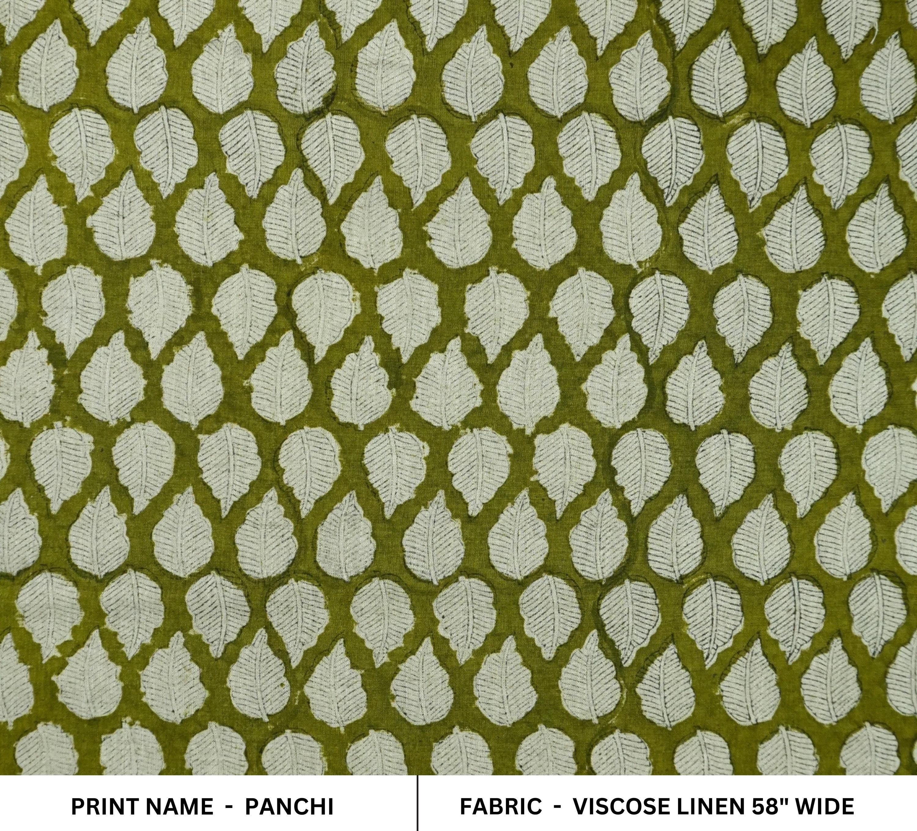 Block Print Fabric 58 Inch Width Light Weight Viscose Linen Natural Base Color and Mini Yellow Floral Print Curtains and Drapes Pillow Covers Tablecloths and Runners Bedding Tote Bag Lampshades Napkins by Fabritual