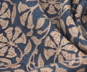 Linen Block Print Fabric 58 Inch Width Heavy Weight Linen Natural Base Color Curtains and Drapes Upholstery Handmade Art Pillow Covers Tablecloths and Runners Lampshades Napkins by Fabritual