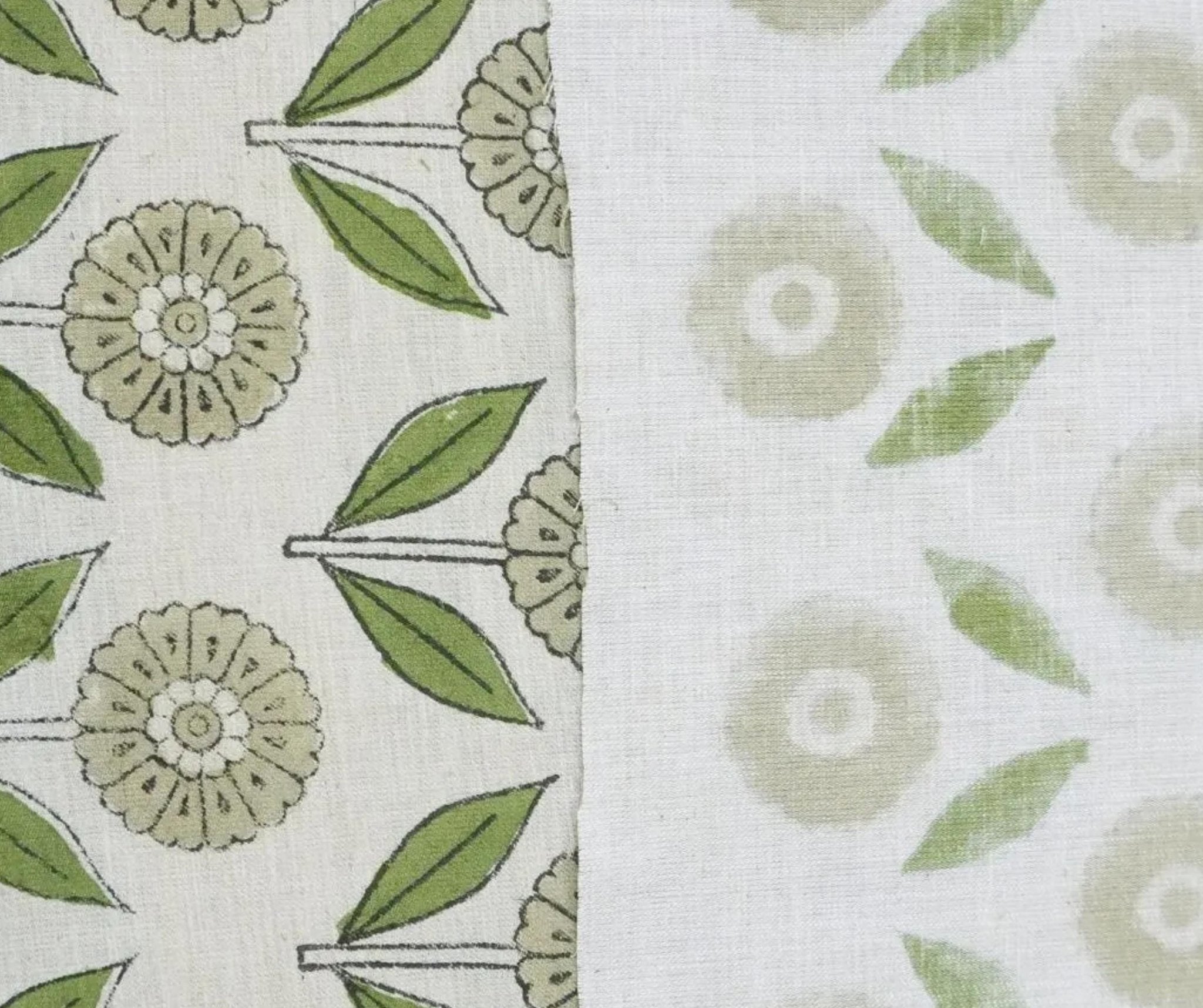 Linen Block Print Fabric Linen Blend 58 Inch Width Light Weight Linen Natural Base Color Curtains and Drapes Upholstery Handmade Art Pillow Covers Tablecloths and Runners Bedding Tote Bag Lampshades Napkins