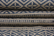 Linen Block Print Fabric 58 Inch Width Heavy Linen Natural Base Color Curtains and Drapes Upholstery Pillow Covers Tablecloths and Runners Bedding Tote Bag by Fabritual