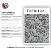 Pure Linen, Block Print fabric, Craft Fabric, Modern fabric, hand stamped, Organic Linen, Indian Fabric - Visav Jaal