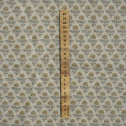 Linen Block Print Fabric 58 Inch Width Medium Weight Linen Natural Base Color Curtains and Drapes Upholstery Handmade Art Tablecloths and Runners Bedding Tote Bag Lampshades Napkins by Fabritual