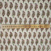 Linen Block Print Fabric 58 Inch Width Medium Weight Linen Natural Base Color Curtains and Drapes Upholstery Handmade Art Pillow Covers Tablecloths and Runners Bedding Tote Bag Lampshades Napkins by Fabritual