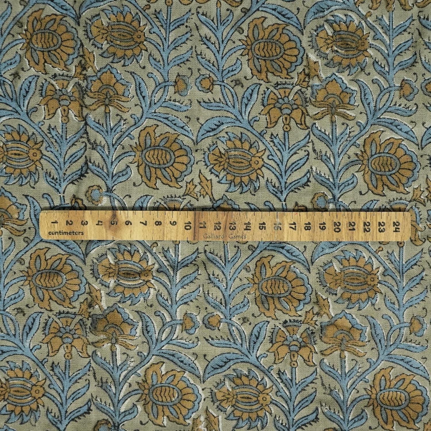 Linen Block Print Fabric 58 Inch Width Medium Weight Linen Natural Base Color Curtains and Drapes Upholstery Handmade Art Tablecloths and Runners Bedding Tote Bag Lampshades Napkins by Fabritual