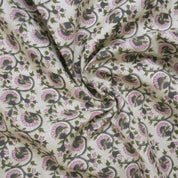 Heavy Linen with Artistic Block Print, Suitable for Eco-Friendly Decor Projects Block Printed Linen Fabric with 58-Inch Width, Natural Texture for Bedding and Bags Vintage-Inspired Block Printed Linen Fabric for Upholstery and Bed Covers .