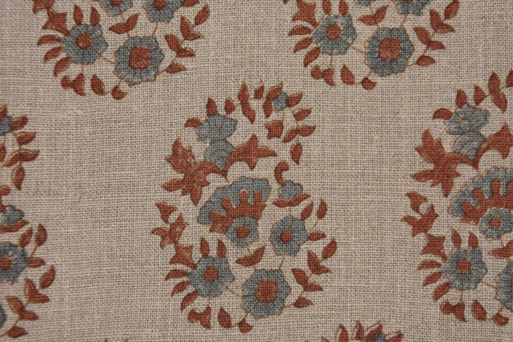 Linen Pillow Cover  Fabric 58 Inch Width Heavy Linen Natural Base Color Curtains and Drapes block print Tablecloths and Runners Bedding Tote Bag by Fabritual