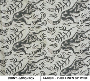 Block Printed Linen in Muted Natural Color, Ideal for Interior Styling Neutral Block Printed Linen for Minimalist Decor and Fabric Crafts Elegant Hand Block Printed Linen, Perfect for Boho Bedding and Tablecloths .