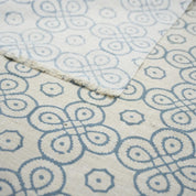 Handmade Block Print on Soft 58” Viscose Linen for Cushions and Lampshades, Upholstery Fabric in Viscose Linen with Traditional Indian Block Print.