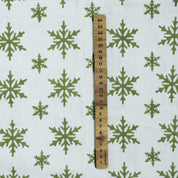 Cotton Block Print Fabric 63 Inch Width Medium Weight White Base Color Floral Curtains and Drapes Pillow Covers Tablecloths and Runners Lampshades Napkins by Fabritual