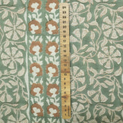 Cotton Block Print Fabric 58&quot; Width Medium Weight Pure Linen Natural Base Color Curtains and Drapes Pillow Covers Tablecloths and Runners Bedding Tote Bag Lampshades by Fabritual