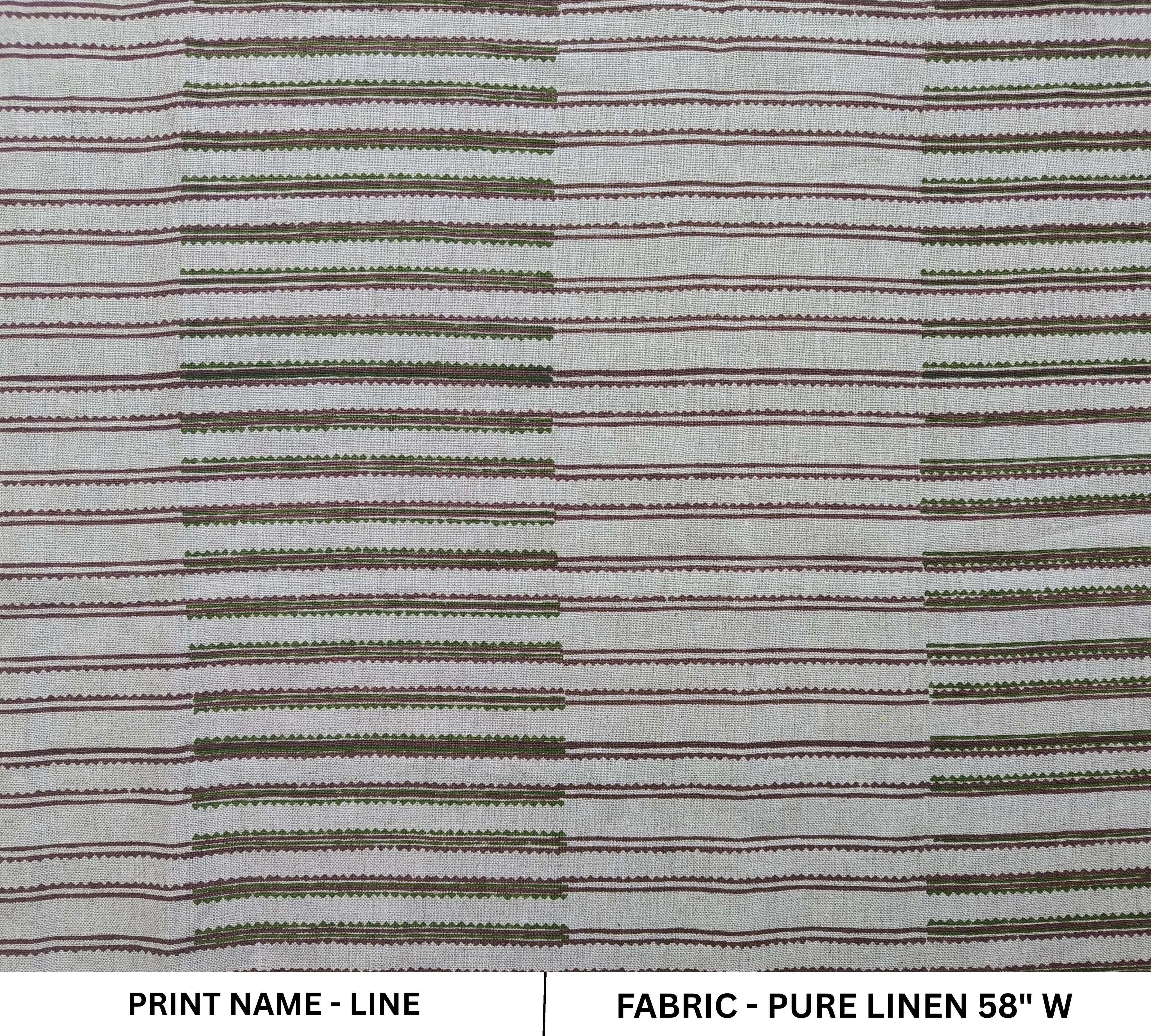 Textured fabric with horizontal lines on a light gray background