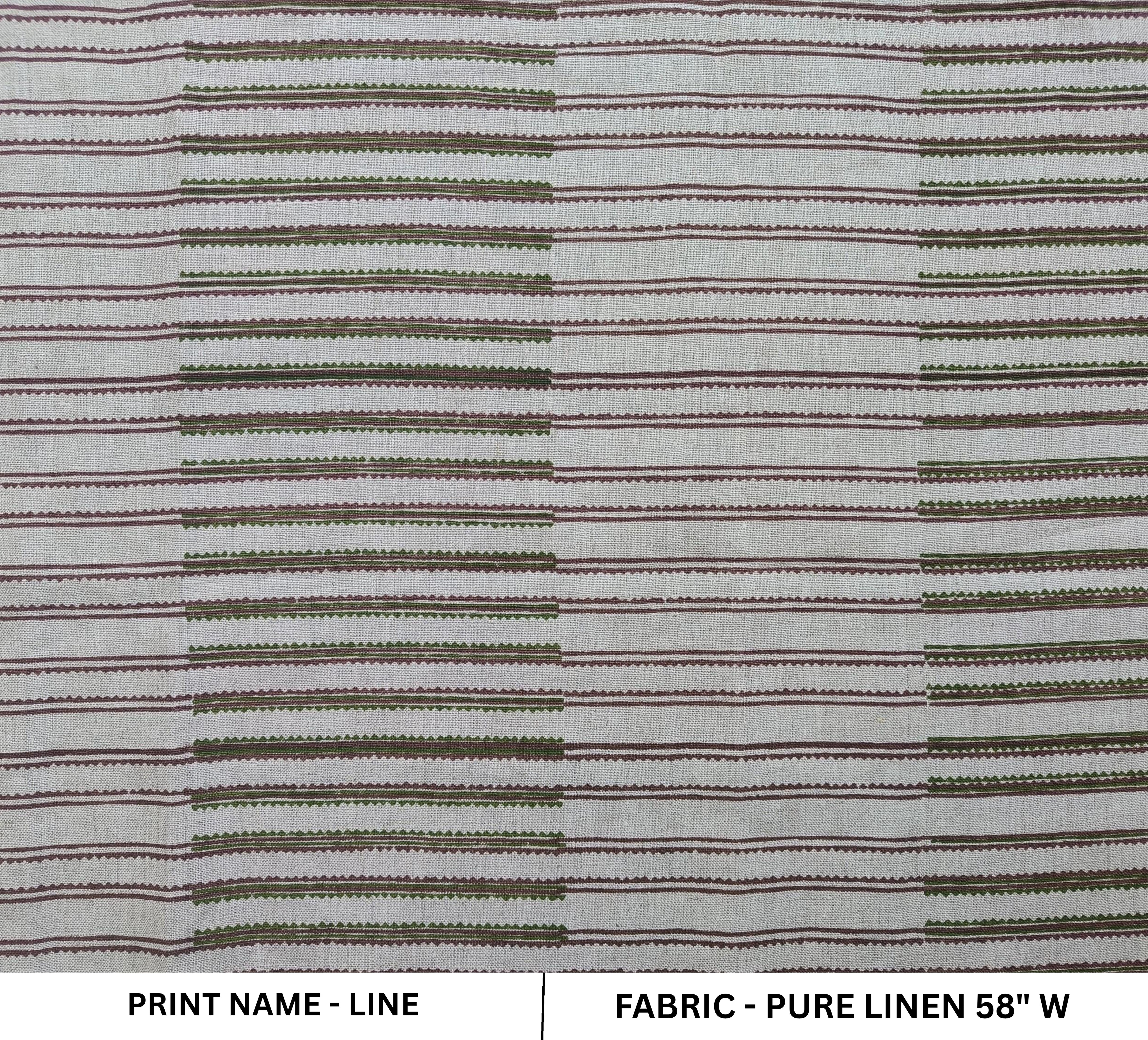 Textured fabric with horizontal lines on a light gray background